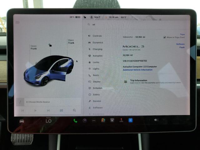 Photo 9 from auction – 2018 TESLA MODEL 3 with VIN 5YJ3E1EA6JF158755