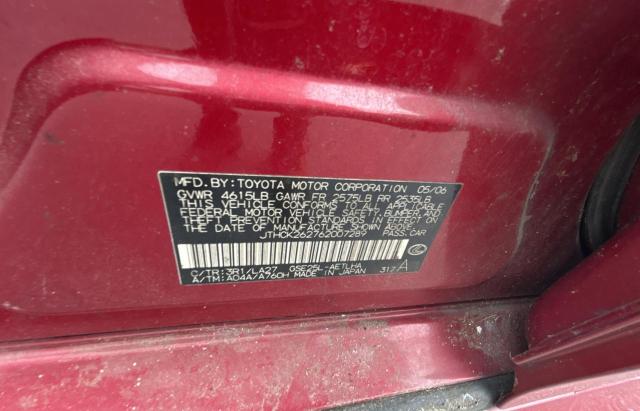 Photo 10 from auction – 2006 LEXUS IS 250 with VIN JTHCK262762007289
