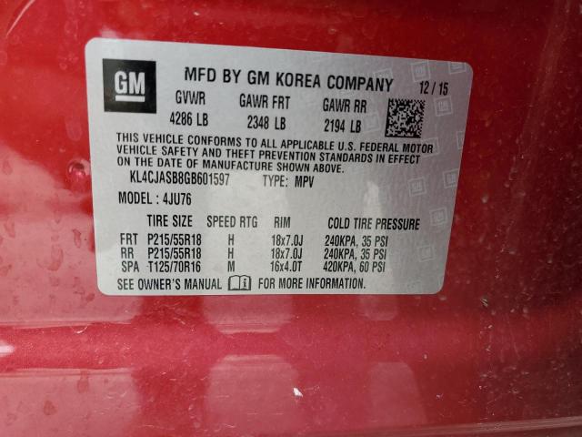 Photo 14 from auction – 2016 BUICK ENCORE with VIN KL4CJASB8GB601597