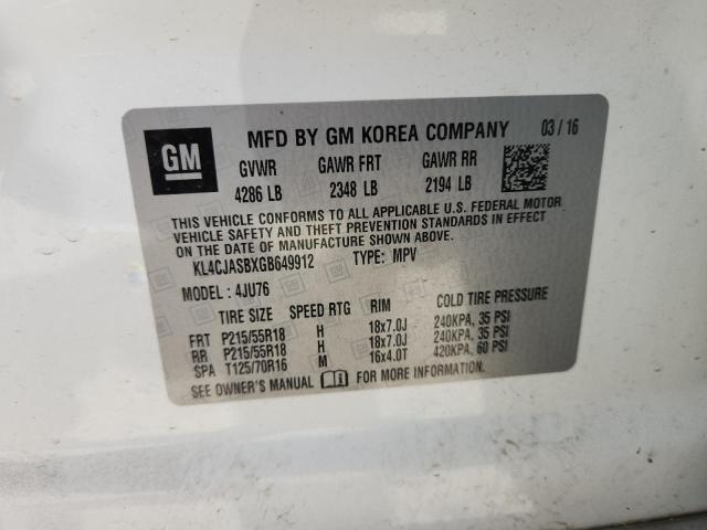 Photo 14 from auction – 2016 BUICK ENCORE with VIN KL4CJASBXGB649912