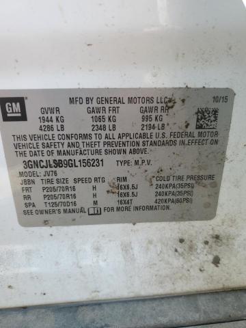 Photo 14 from auction – 2016 CHEVROLET TRAX 1LT with VIN 3GNCJLSB9GL156231