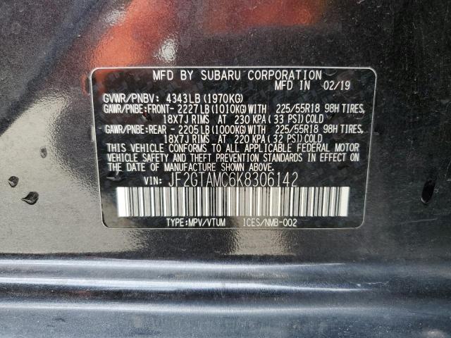 Photo 14 from auction – 2019 SUBARU CROSSTREK with VIN JF2GTAMC6K8306142
