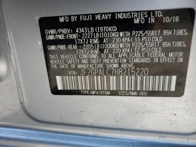 Photo 14 from auction – 2017 SUBARU CROSSTREK with VIN JF2GPALC7H8215220