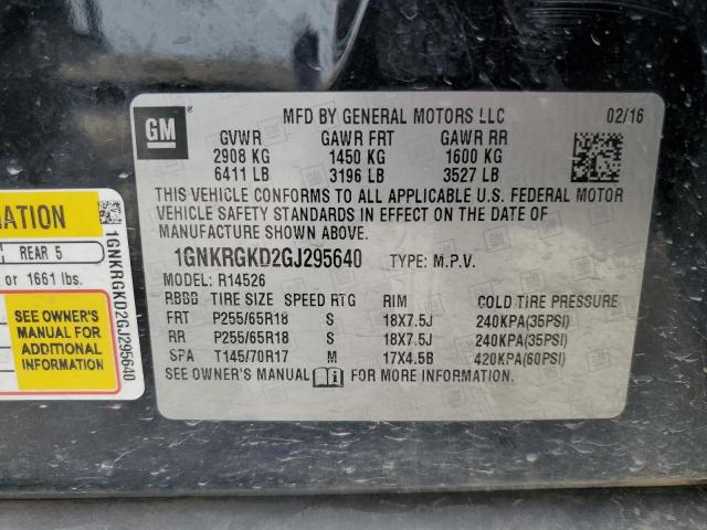 Photo 14 from auction – 2016 CHEVROLET TRAVERSE L with VIN 1GNKRGKD2GJ295640