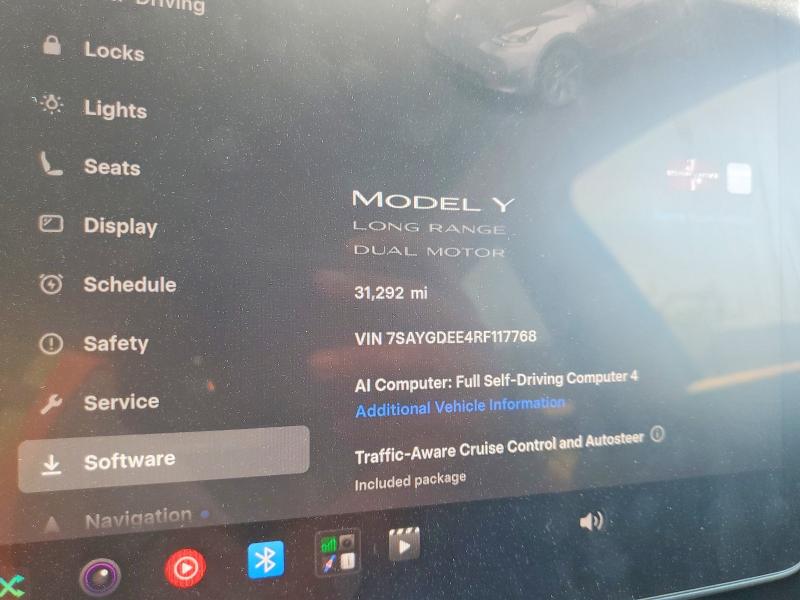 Photo 9 from auction – 2024 TESLA MODEL Y with VIN 7SAYGDEE4RF117768