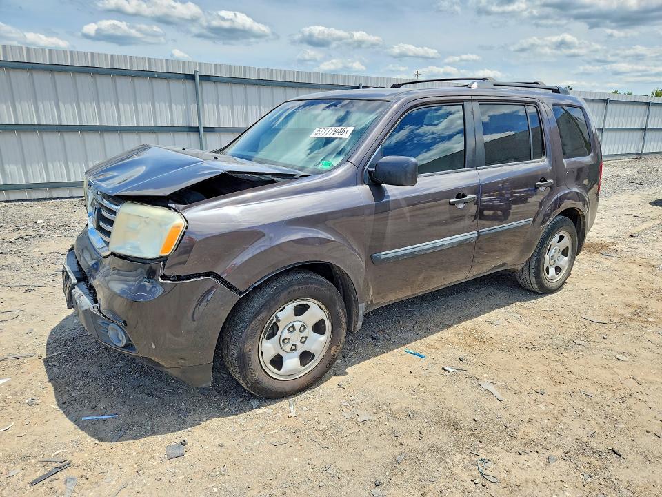 HONDA PILOT 2012 with VIN 5FNYF4H22CB009836 - Photo from auction