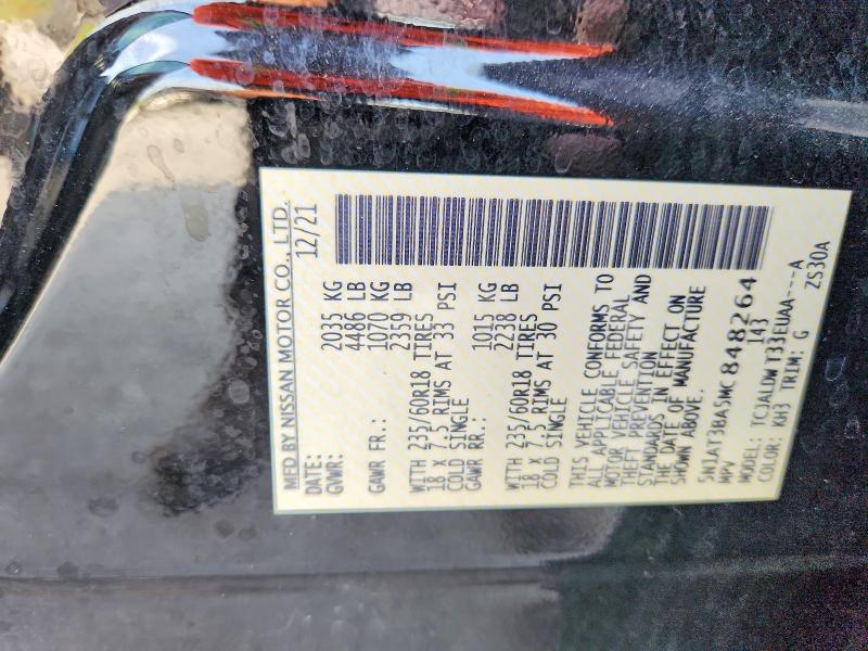 Photo 14 from auction – 2021 NISSAN ROGUE with VIN 5N1AT3BA5MC848264