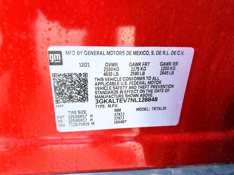 Photo 14 from auction – 2022 GMC TERRAIN with VIN 3GKALTEV7NL128848