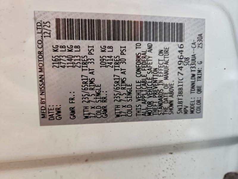 Photo 14 from auction – 2026 NISSAN ROGUE with VIN 5N1BT3BB1TC749646