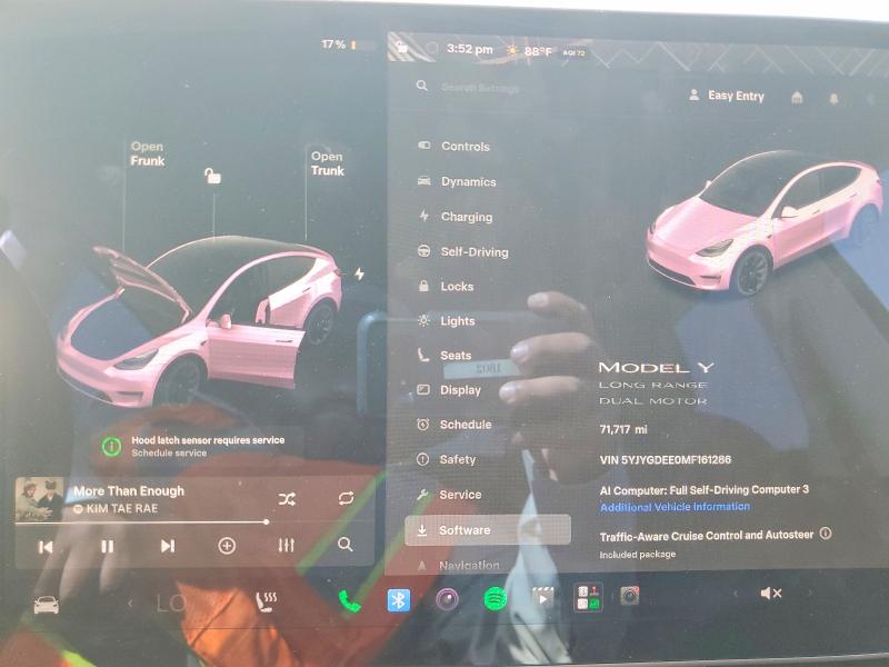 Photo 9 from auction – 2021 TESLA MODEL Y with VIN 5YJYGDEE0MF161286