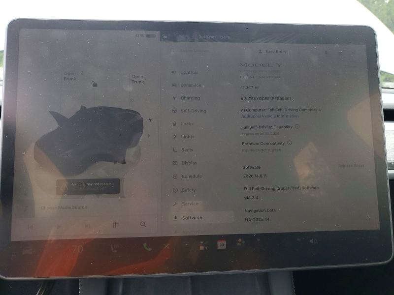 Photo 9 from auction – 2023 TESLA MODEL  Y with VIN 7SAYGDEE4PF859861