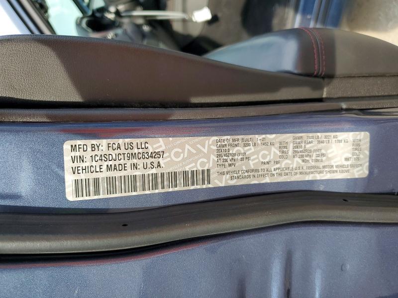 Photo 14 from auction – 2021 DODGE DURANGO with VIN 1C4SDJCT9MC634257