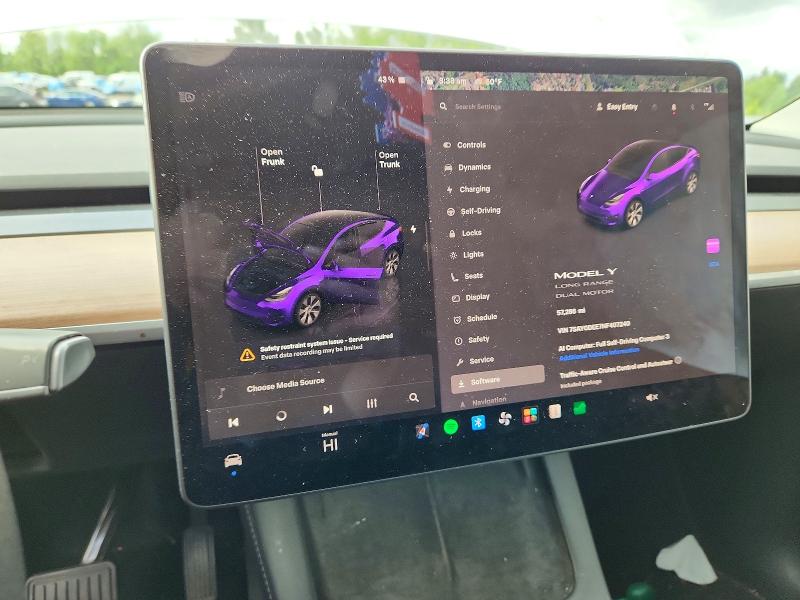 Photo 9 from auction – 2022 TESLA MODEL Y with VIN 7SAYGDEE7NF407240