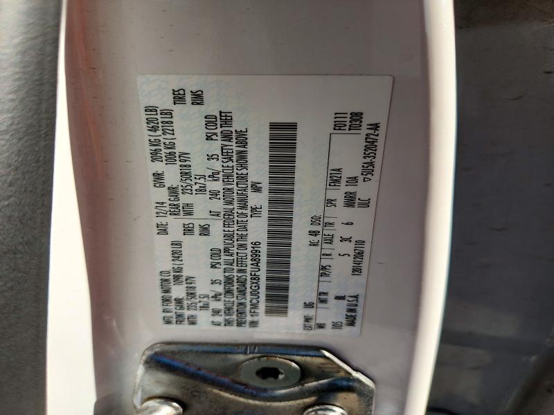 Photo 14 from auction – 2015 FORD ESCAPE with VIN 1FMCU0GX8FUA89916