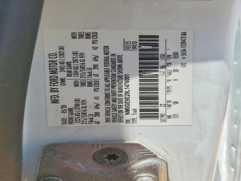 Photo 14 from auction – 2020 FORD E-TRANSIT with VIN NM0GE9E29L1476001