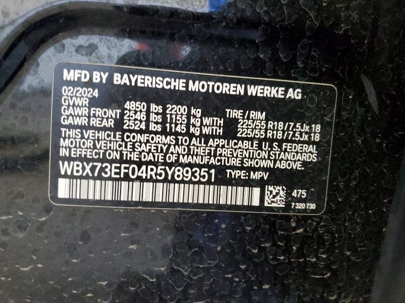 Photo 14 from auction – 2024 BMW X1 with VIN WBX73EF04R5Y89351