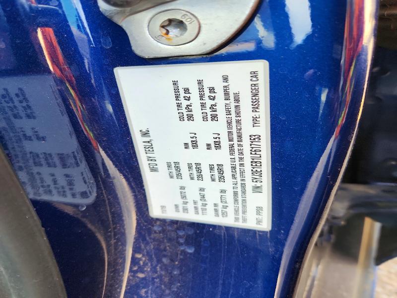 Photo 14 from auction – 2020 TESLA MODEL 3 with VIN 5YJ3E1EB1LF617153