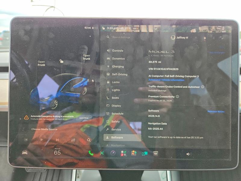 Photo 9 from auction – 2018 TESLA MODEL 3 with VIN 5YJ3E1EA2JF042825