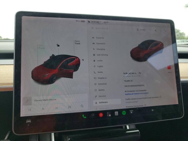 Photo 9 from auction – 2018 TESLA MODEL 3 with VIN 5YJ3E1EA9JF062733