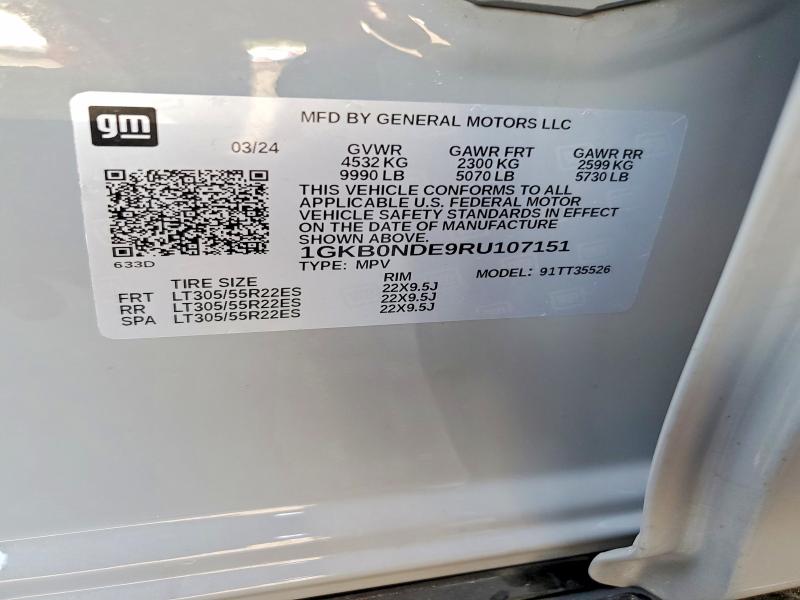 Photo 14 from auction – 2024 GMC HUMMER SUV with VIN 1GKB0NDE9RU107151
