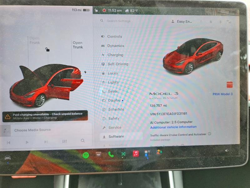 صورة رقم 9 من المزاد - 2018 TESLA MODEL 3 مع VIN 5YJ3E1EA0JF031161