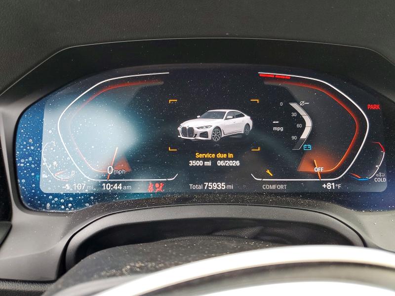 Photo 9 from auction – 2022 BMW 430I with VIN WBA63AV03NFM02631