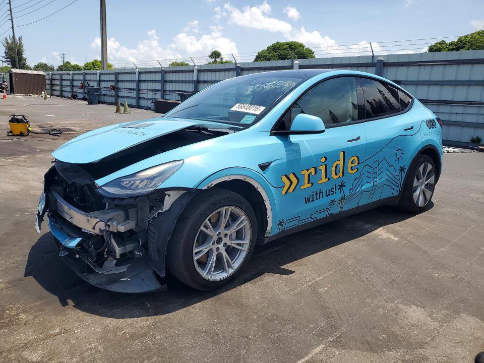 TESLA MODEL Y 2021 with VIN 5YJYGDEE0MF279046 - Photo from auction