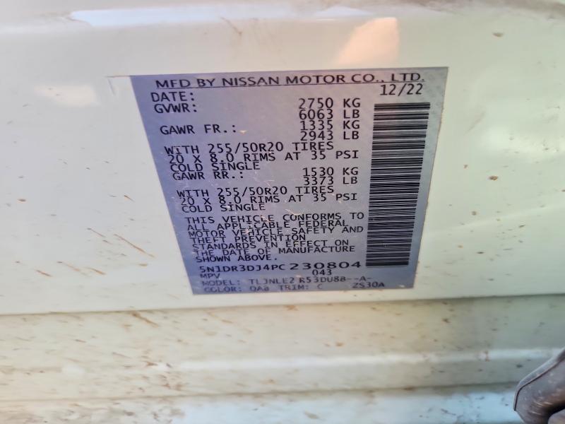 Photo 14 from auction – 2023 NISSAN PATHFINDER with VIN 5N1DR3DJ4PC230804