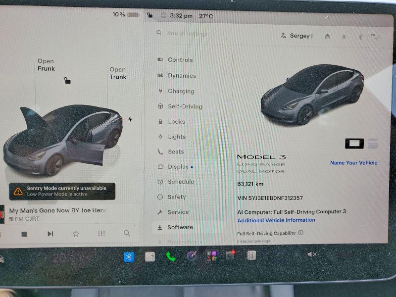 Photo 9 from auction – 2022 TESLA MODEL 3 with VIN 5YJ3E1EB0NF312357