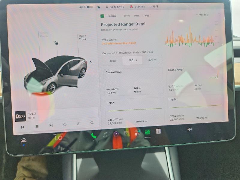 Photo 9 from auction – 2018 TESLA MODEL 3 with VIN 5YJ3E1EBXJF116968