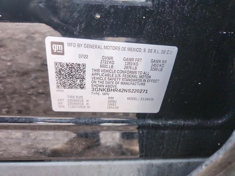 Photo 14 from auction – 2022 CHEVROLET BLAZER with VIN 3GNKBHR42NS220271
