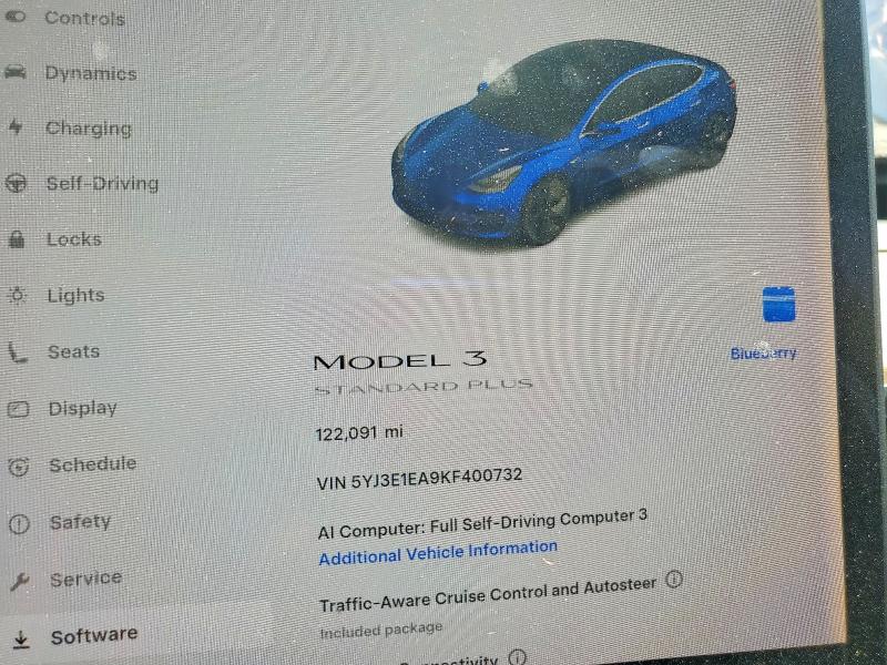 Photo 9 from auction – 2019 TESLA MODEL 3 with VIN 5YJ3E1EA9KF400732
