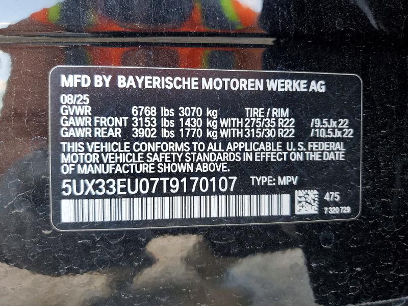 Photo 14 from auction – 2026 BMW X5 with VIN 5UX33EU07T9170107