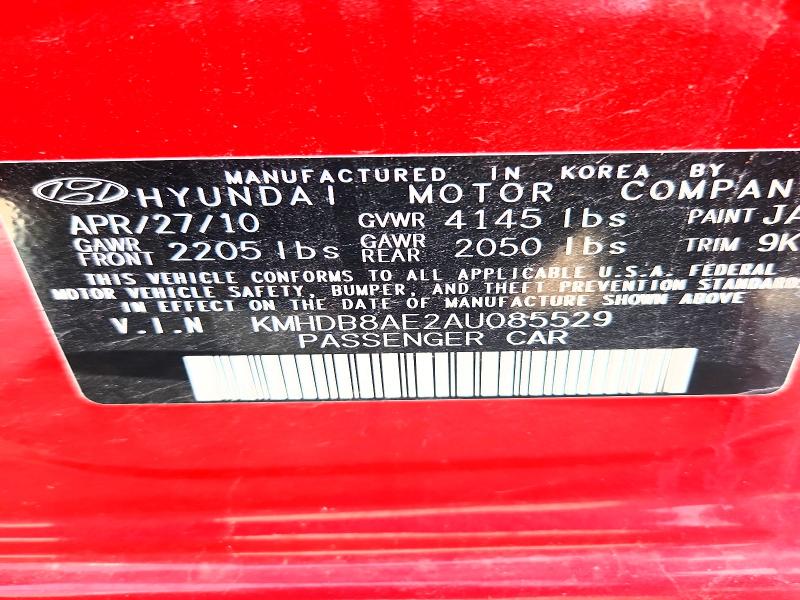 Photo 14 from auction – 2010 HYUNDAI ELANTRA TOURING with VIN KMHDB8AE2AU085529