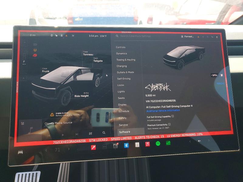 Photo 9 from auction – 2024 TESLA CYBERTRUCK with VIN 7G2CEHED3RA048206