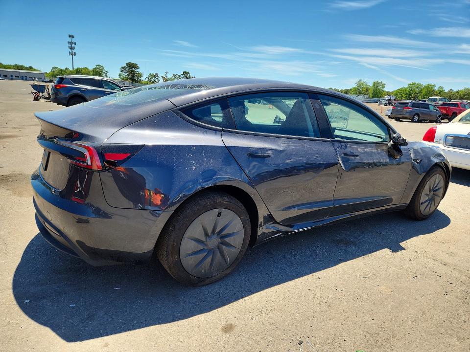 Photo 3 from auction – 2025 TESLA MODEL 3 with VIN 5YJ3E1EA3SF134530