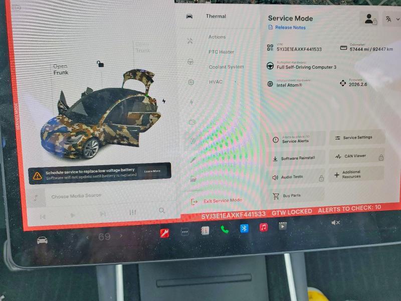 Photo 9 from auction – 2019 TESLA MODEL 3 with VIN 5YJ3E1EAXKF441533