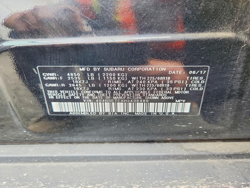 Photo 14 from auction – 2017 SUBARU OUTBACK with VIN 4S4BSETCXH3436480