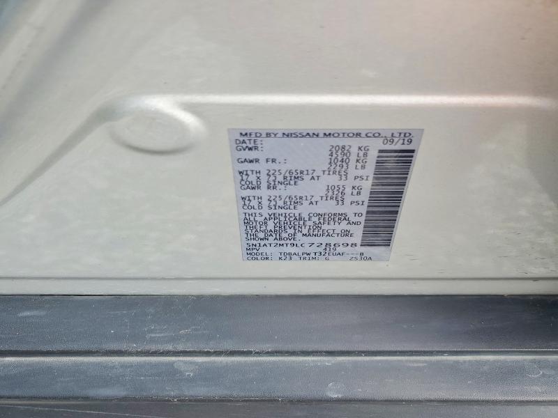 Photo 14 from auction – 2020 NISSAN ROGUE with VIN 5N1AT2MT9LC728698