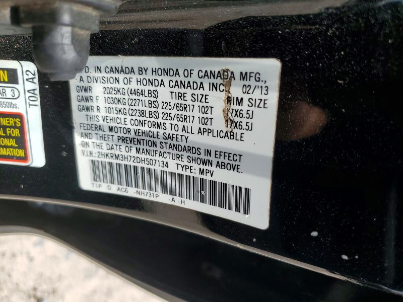 Photo 14 from auction – 2013 HONDA CR-V with VIN 2HKRM3H72DH507134