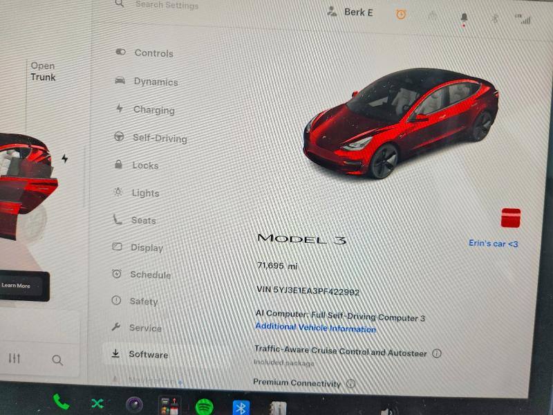 Photo 9 from auction – 2023 TESLA MODEL 3 with VIN 5YJ3E1EA3PF422992