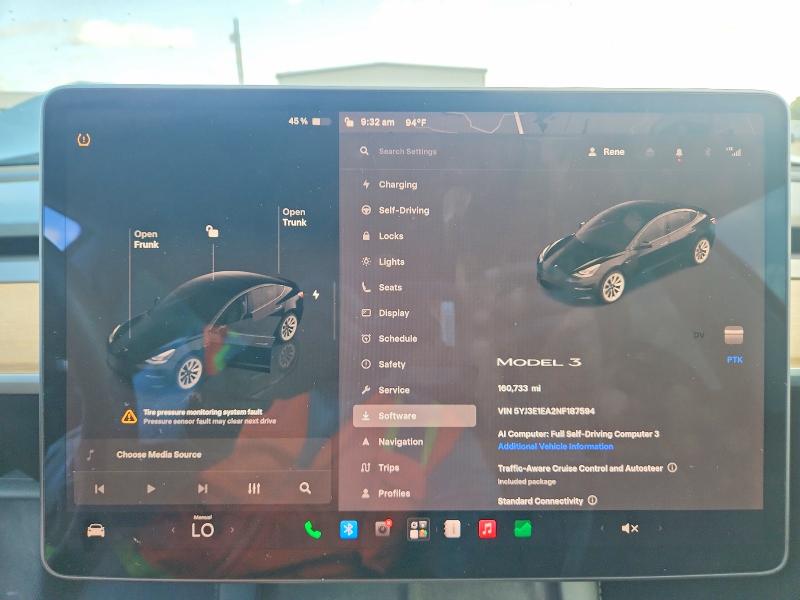 Foto 9 de la subasta – 2022 TESLA MODEL 3 con VIN 5YJ3E1EA2NF187594