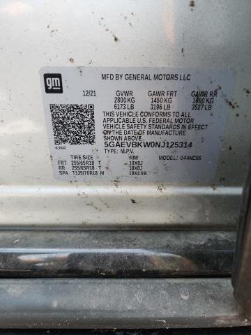 Photo 14 from auction – 2022 BUICK ENCLAVE with VIN 5GAEVBKW0NJ125314