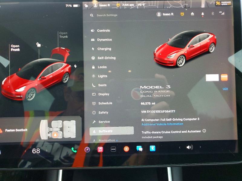 Photo 9 from auction – 2018 TESLA MODEL 3 with VIN 5YJ3E1EB3JF064177