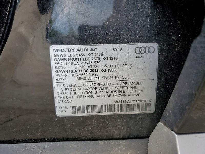 Photo 14 from auction – 2020 AUDI Q5 with VIN WA1BNAFY1L2018197