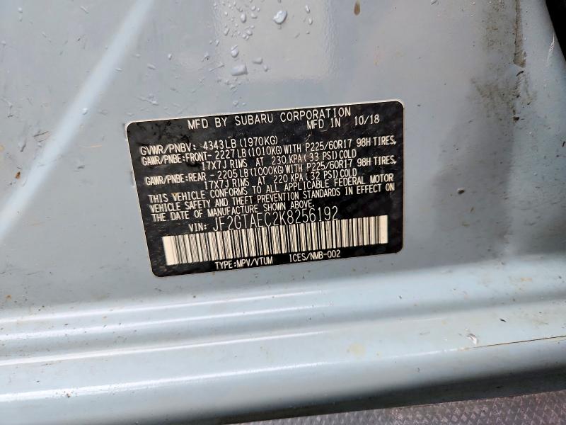 Foto 14 de la subasta – 2019 SUBARU CROSSTREK con VIN JF2GTAEC2K8256192