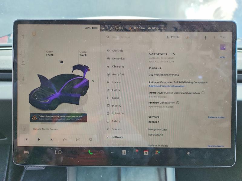 Photo 9 from auction – 2024 TESLA MODEL 3 with VIN 5YJ3E1EBXRF773734
