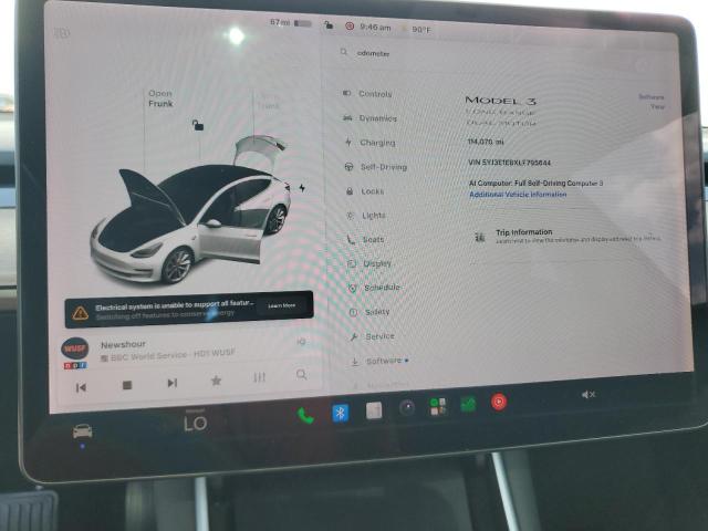 Photo 9 from auction – 2020 TESLA MODEL 3 with VIN 5YJ3E1EBXLF795644
