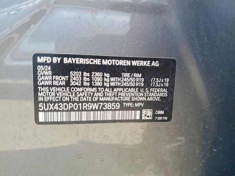 Photo 14 from auction – 2024 BMW X3 with VIN 5UX43DP01R9W73859