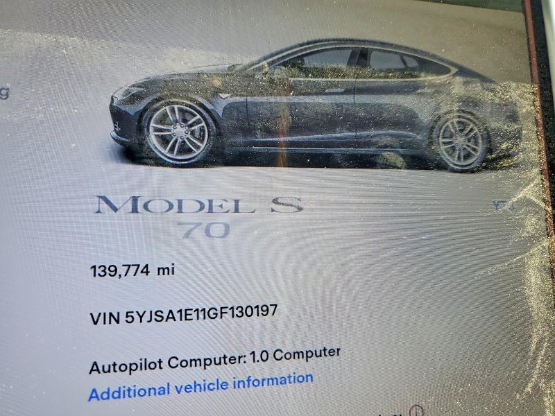 Photo 9 from auction – 2016 TESLA MODEL S with VIN 5YJSA1E11GF130197